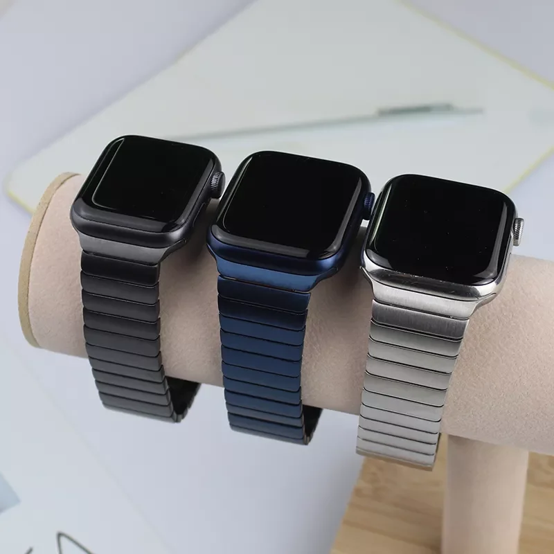 Stainless Steel Strap For Apple Watch 7 Band 41mm 45mm iWatch Band 44mm/40mm Butterfly Metal Bracelet Apple Watch Serie 6 5 4 Se