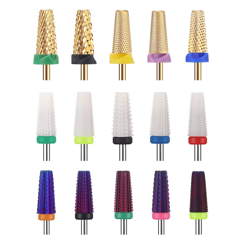 5 в 1 керамическая Вольфрамовая карбидная фреза для ногтей электрические