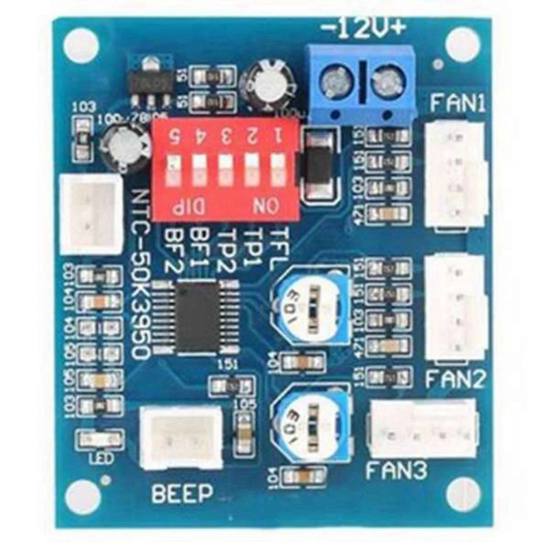 

AT41 DC 12V 4 Wire High-Temp Fan Temperature Control Speed Controller CPU Module Temperature Alarm PWM PC CPU