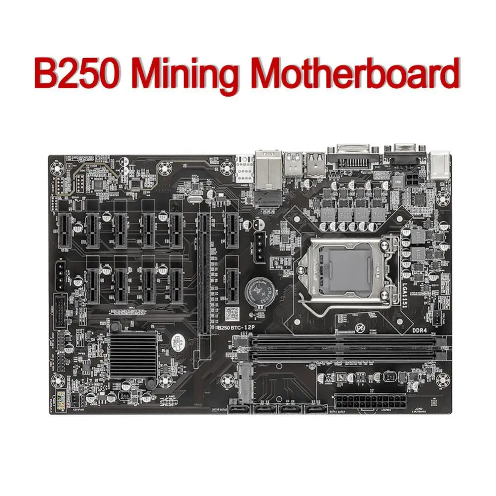 Intel B250 Chipset B250 Mining Motherboard Over Voltage Protect Portable Bitcoin Btc Eth Miner Lightweight Dual-channel