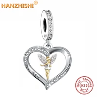 2022 authentic 925 sterling silver openwork heart angel dancing girl charm bead fit original brand bracelet necklace jewelry