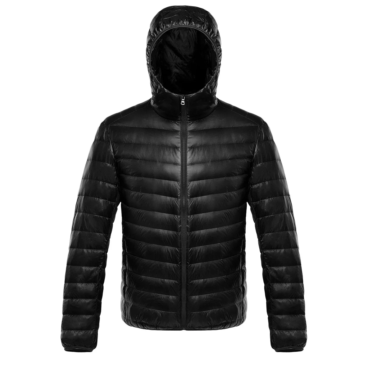 2023 New Men's Winter Ultra Light Thin Down Jacket Hooded Fat Big Over Size Light Weight White Duck Down with CapCoat