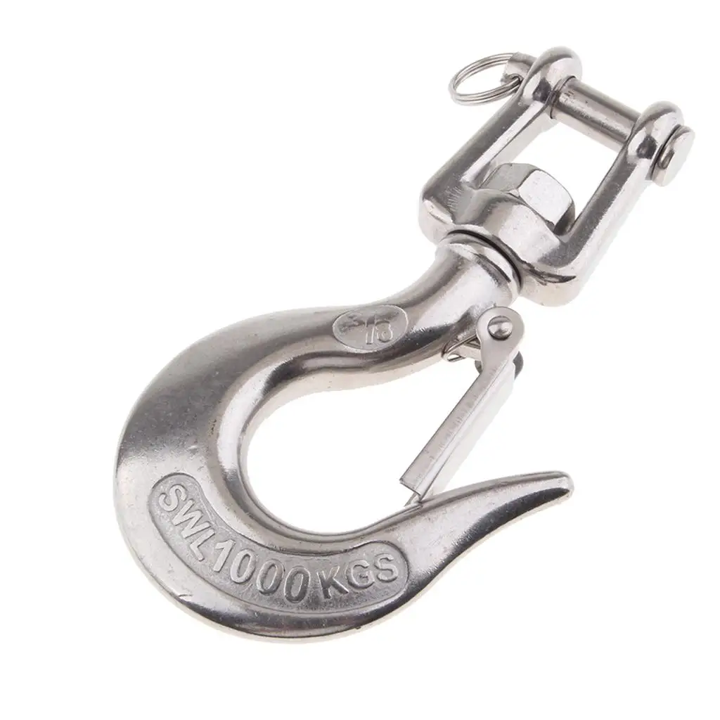 

304 Stainless Steel Swivel Eye Clevis Lifting Chain Snap Hook 3/8