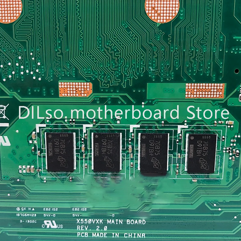 Материнская плата KEFU Placa X550VX X550VXK с I7-7700HQ GTX950M 8GB-RAM для ASUS A550V W50V X550V X550VQ FH5900V