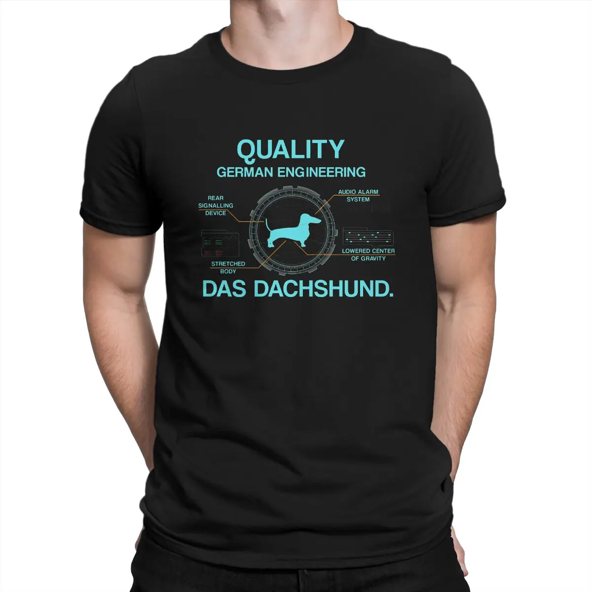 

Novelty Quality German Engineering Das Dachshund T-Shirts Men Crewneck 100% Cotton T Shirts Sausage Dog Short Sleeve Tees
