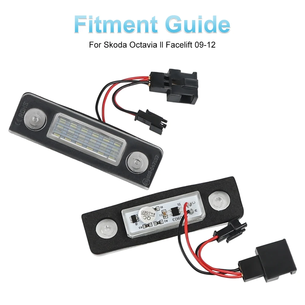 Skoda Octavia 2 Освещение Номерного Знака Для Личного Подъема Canbus 6500k Супер Яркий Белый