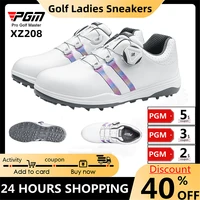 pgm golf ladies sneakers new golf shoes waterproof anti slip women lightweight soft breathable sneakers casual knob belt xz208