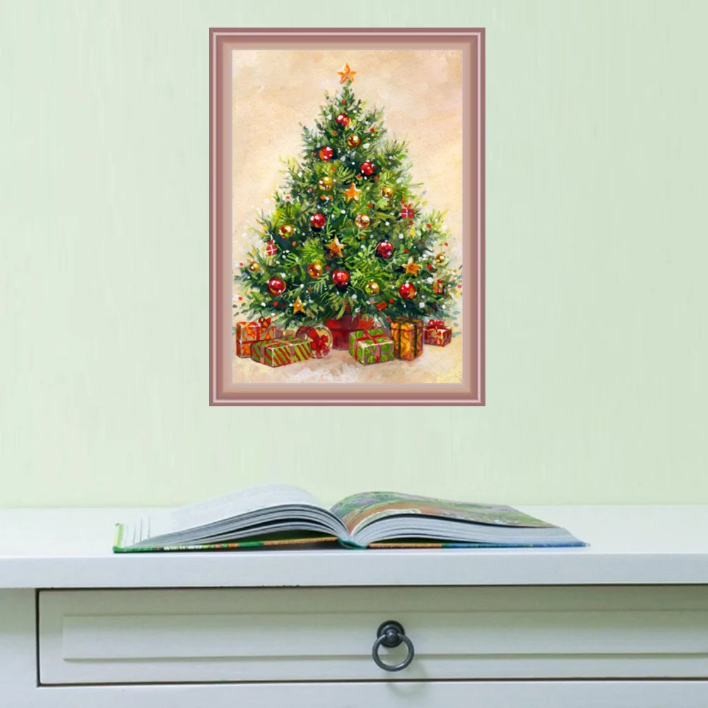 

Cross Kit Painting Diamond Christmas Rhinestone 5D Beads Full Drill Diy Wall Stickertree Decor