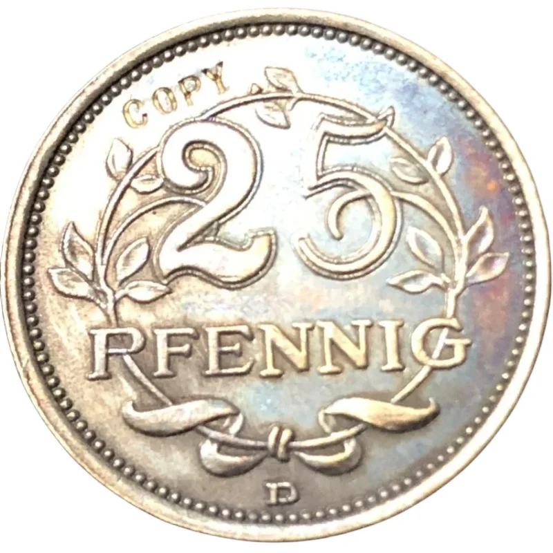 

1908-D немецкий 25 PFENNIG копия монет типа-4