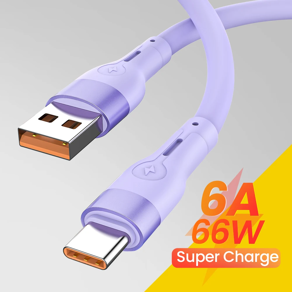 

Кабель USB Type C для Huawei P50/Honor, 6 А, 66 Вт, кабель для быстрой зарядки USB C, зарядный кабель USB Type C для Xiaomi Samsung 1/1, 5/2 м