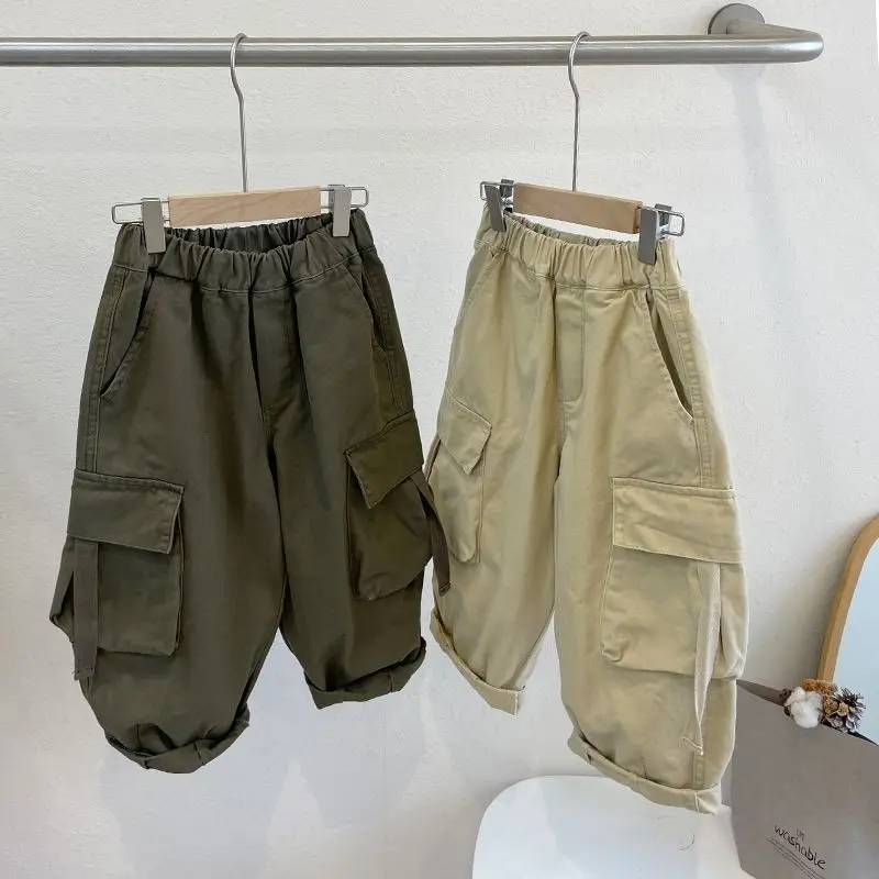 

Boys' Pants, Children's Workwear Pants, New Korean Children's Clothing, Autumn Style, Cool and Fashionable Loose Fitting Pants