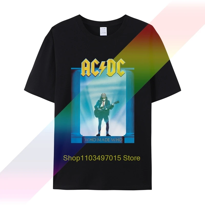 AC and DC Who Made футболка мужская лицензированная рок-н-ролльная музыкальная группа