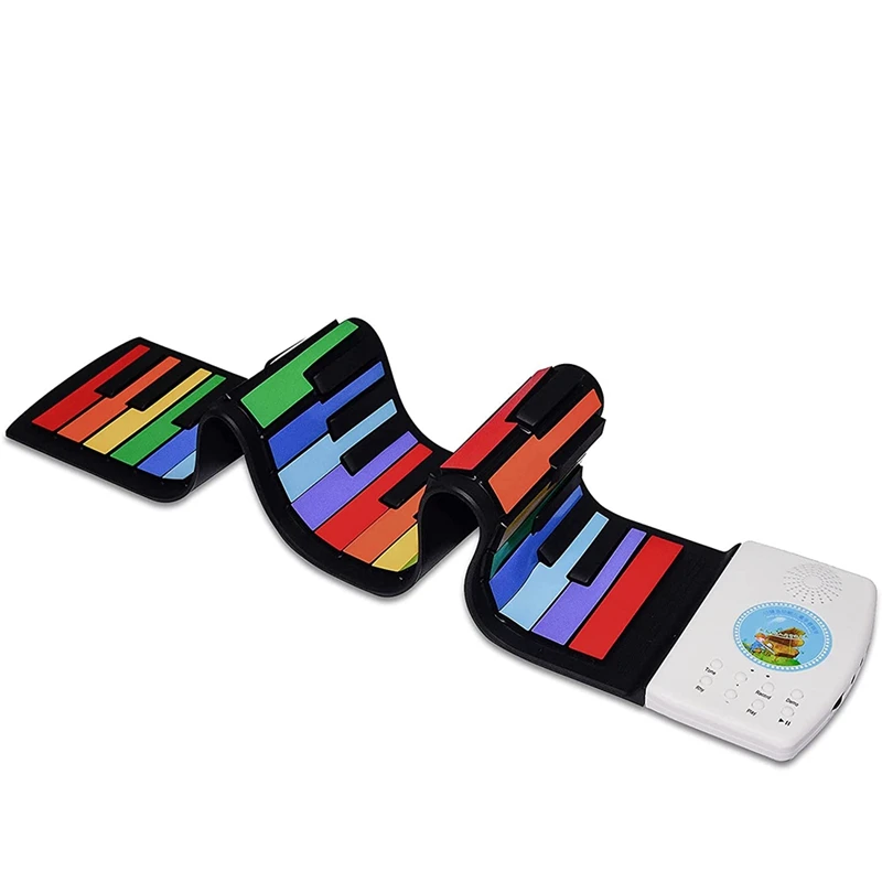 

HOT Roll Up Piano For Kids,49 Keys Flexible Electronic Music Piano Keyboard, 47 Tones Recording Function Children's Gift.