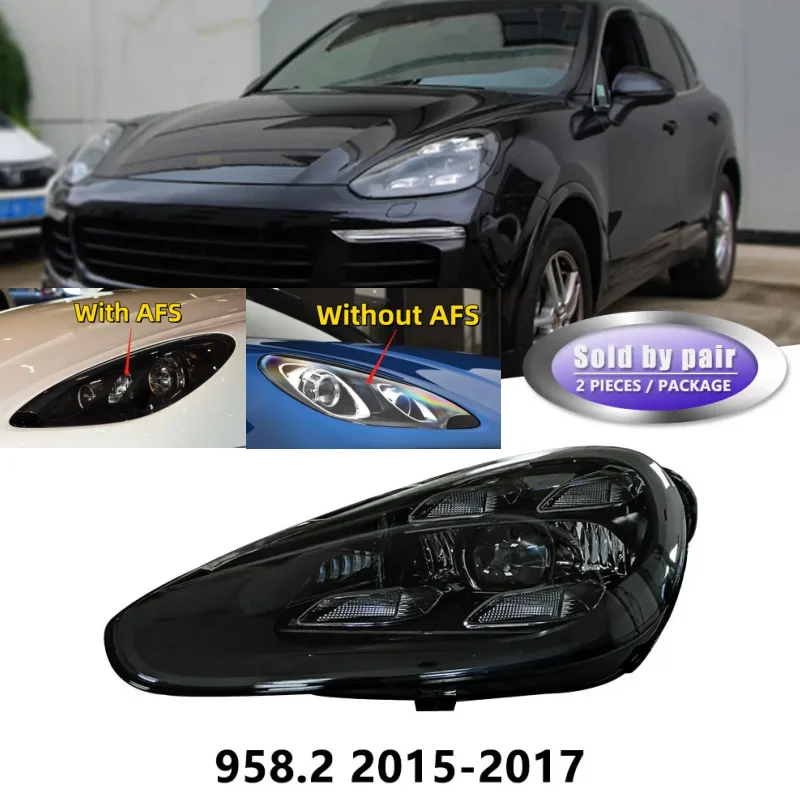 

Для Porsche Cayenne 2011-2018 автомобильные фары 958.1 958.2 светодиодный модернизированный передний фонарь автомобиля 9Y0 Plug and Play
