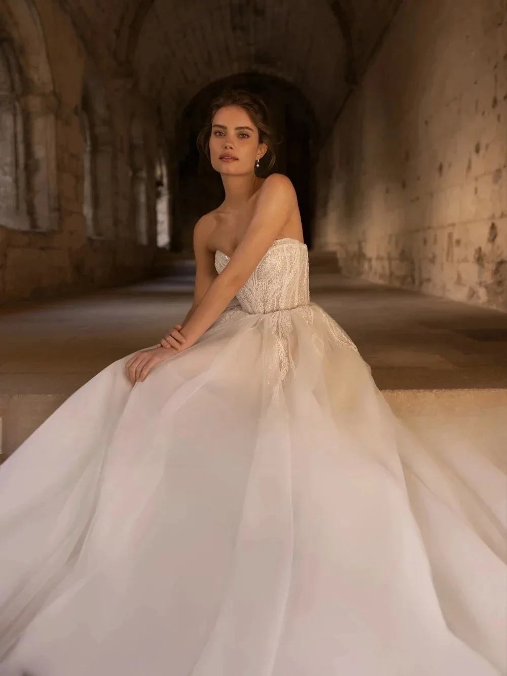 Простое свадебное платье по индивидуальному заказу накидка 2 в 1 трапециевидной