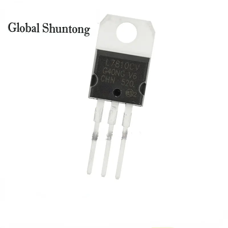 

50pcs L7810CV 10V Three Terminal Regulated TO-220 Transistor Electronic Components
