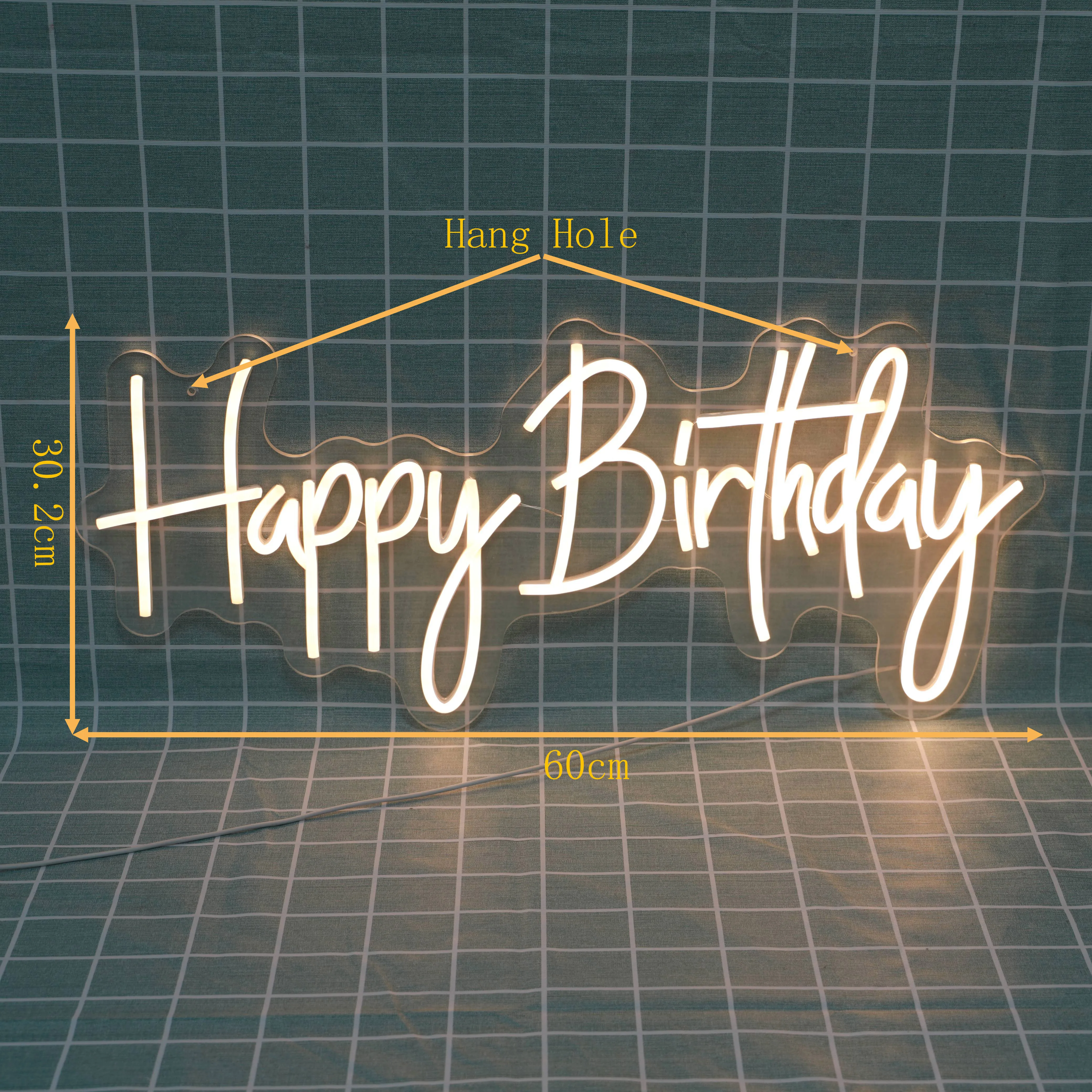 Happy Birthday Neon Sign Design Led Neon Signs Light for Room Pub Club Home Restaurant Wall Hanging Neon Lights