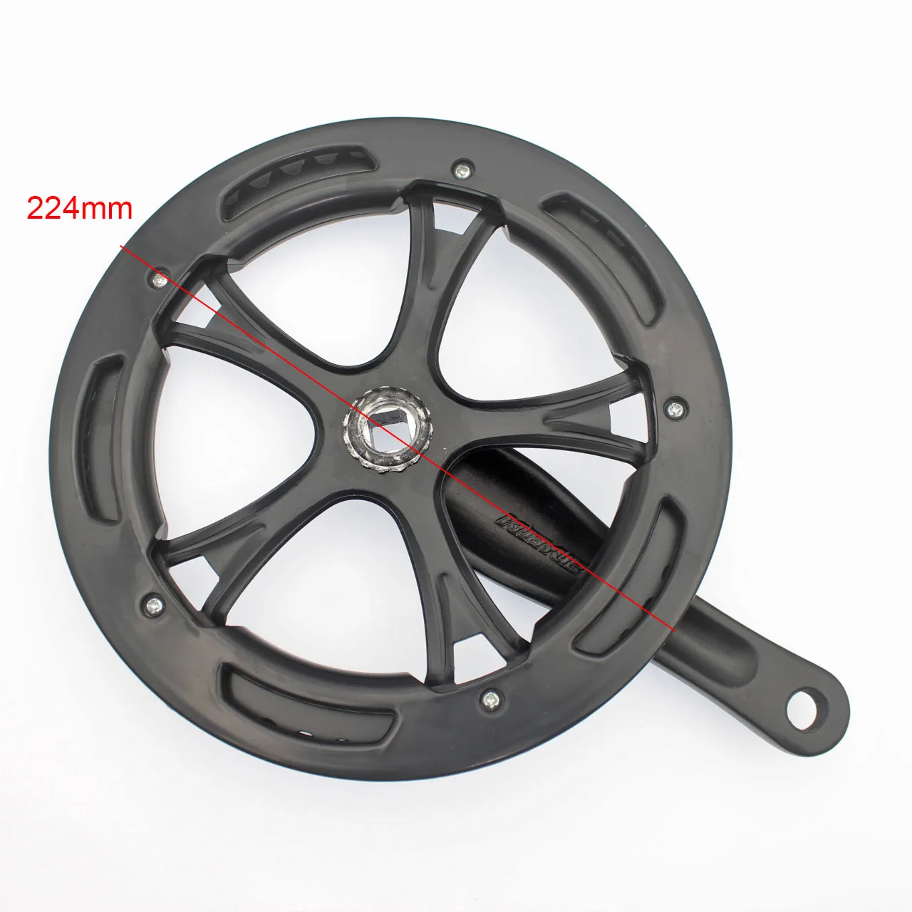 Велосипедная шатунная система 52T Road Bike Crank Set Single Speed 170mm с пустотелой зубчатой пластиной и звездочкой - аксессуары для велосипеда.