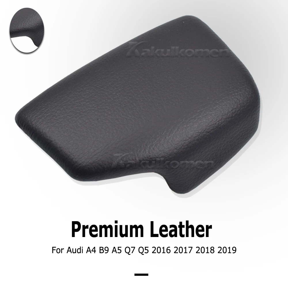 

Для Audi A4 B9 A5 Q7 Q5 2016-2019 4M1 713 139F: Черная перфорированная кожаная накладка на ручку переключения передач (селектор)