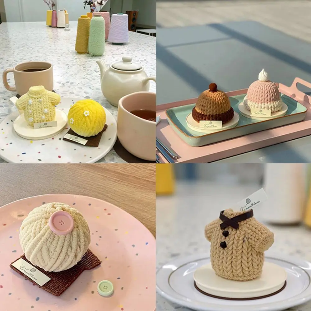 

DIY Craft Cake Resin Molds Clay Tools Candle Mould Handmade Candle Mold 3D Art Wax Mold Gloves Yarn Christmas Sweater