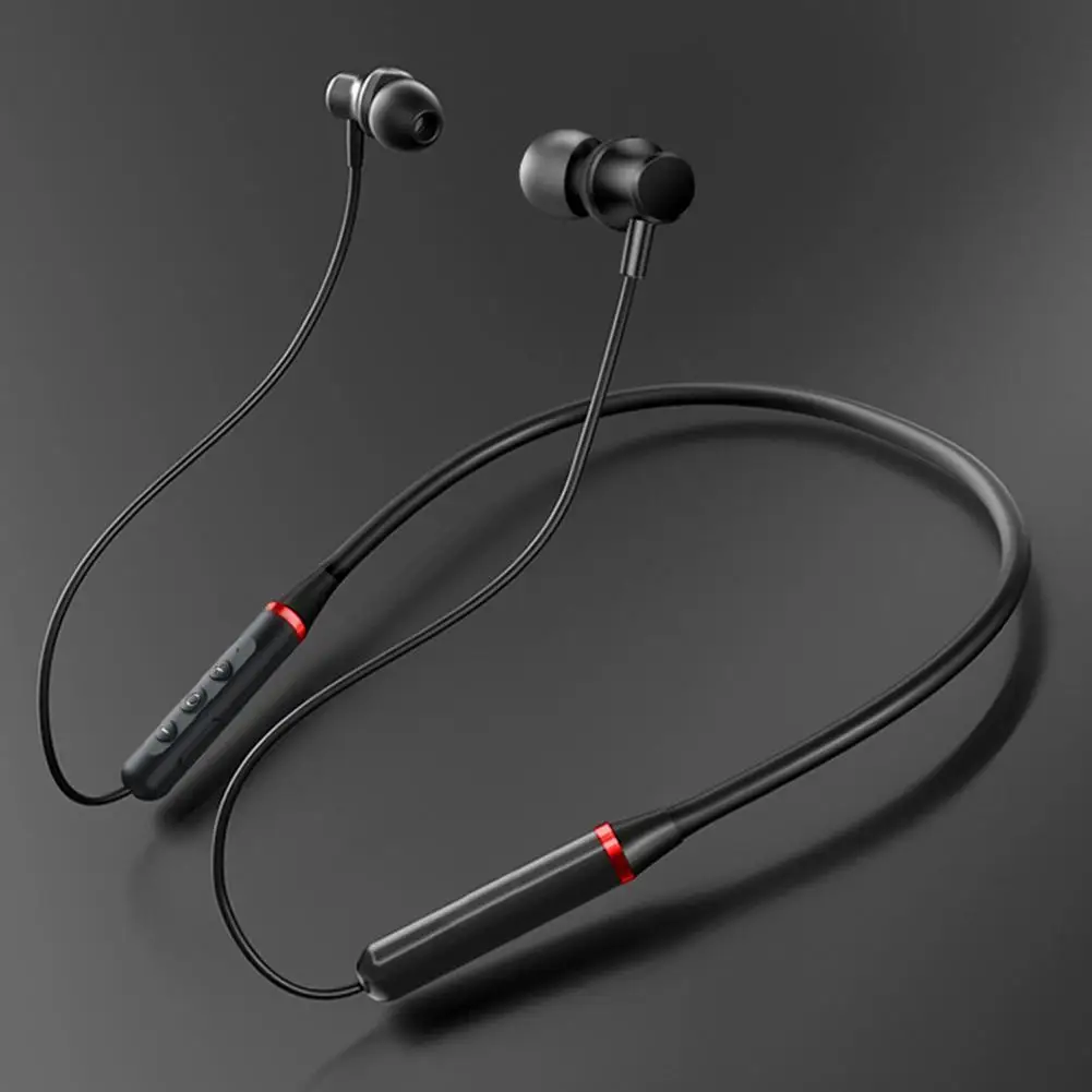 Bluetooth-5.0 Беспроводные наушники с Mircophone портативные шейным ободом Спортивная