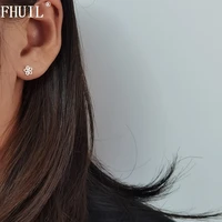 womens 925 sliver needle mini stud earrings flower korean girl earring fashion jewelry accessories new arrival for daily partty