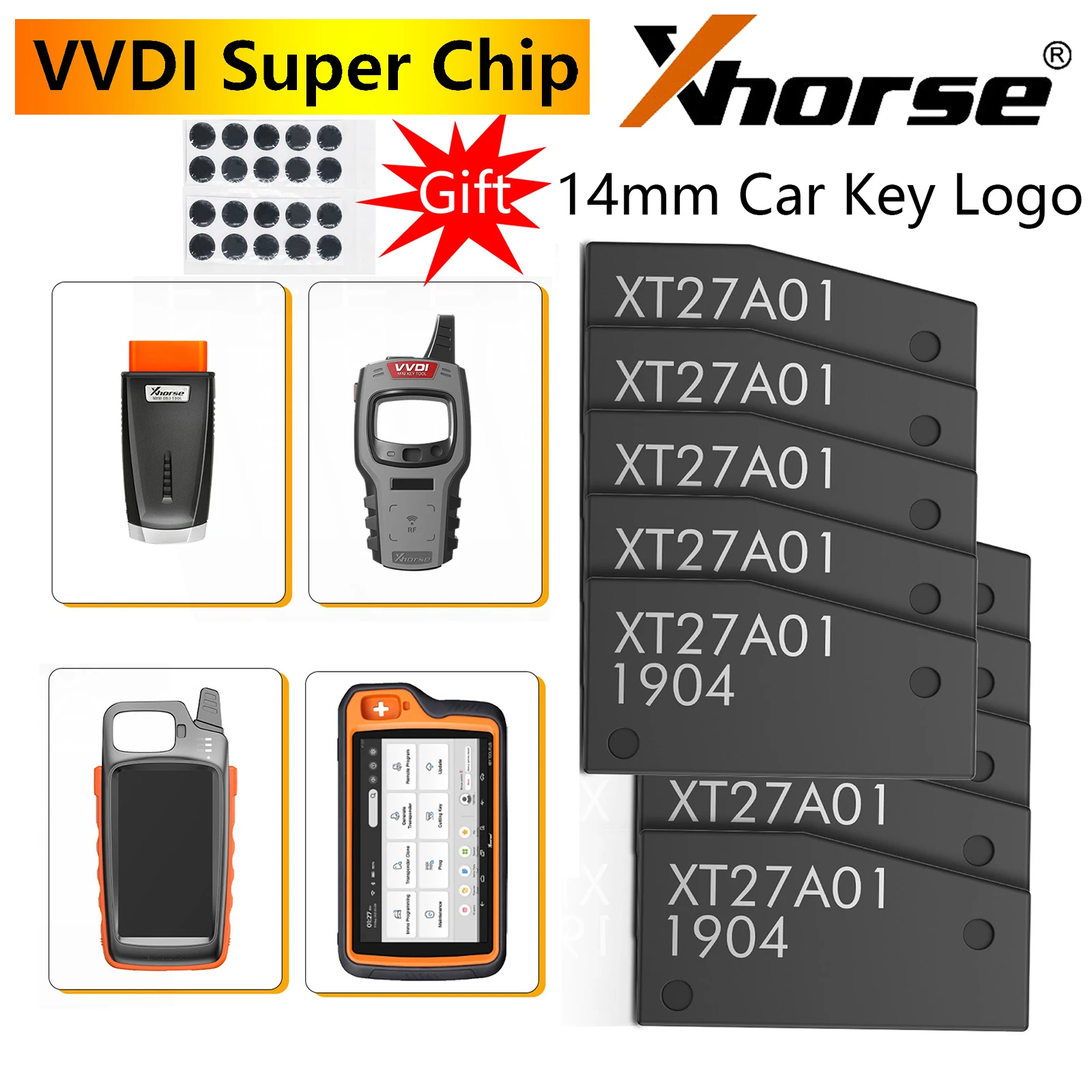 

Xhorse VVDI Super Chip XT27A01 XT27A66 Transponder 8A Super Chip For ID46/40/43/4D/8C/8A/T3/47 for VVDI2 Key TooL/Mini Key Tool