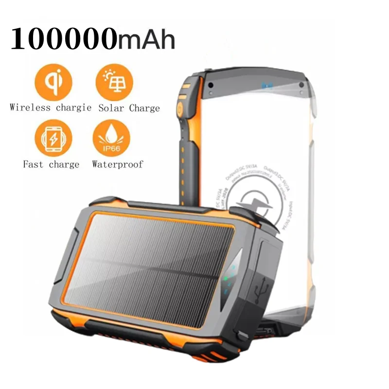 

Внешний аккумулятор на солнечной батарее, 18 Вт, 100000 мАч