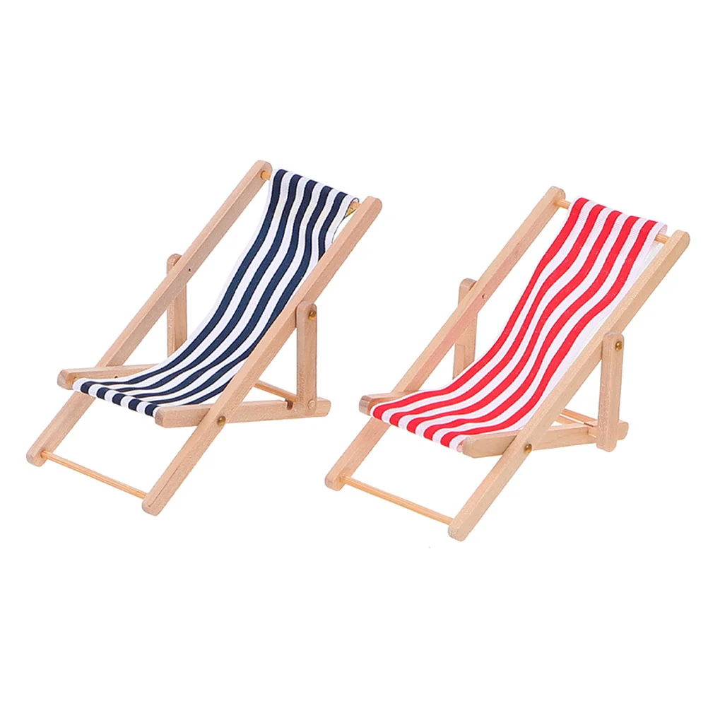 

Decorative Mini Chair House Beach Chair Miniature Adorable Supply Wear-resistant Accessory Desktop Decorative Accessories