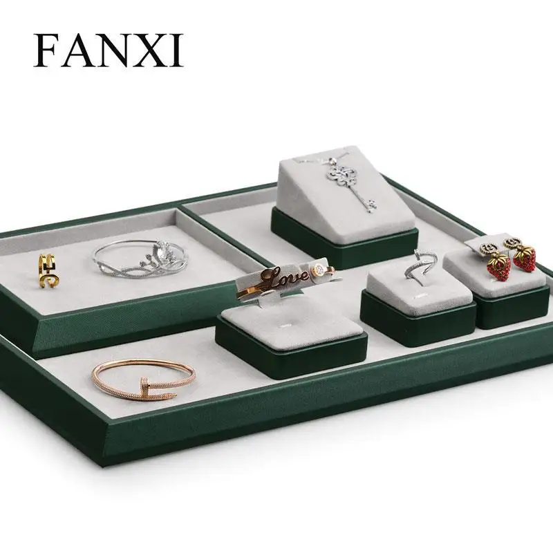 New brand jewelry props set silk Leather Bracelet Display Rack Ring Earring rack