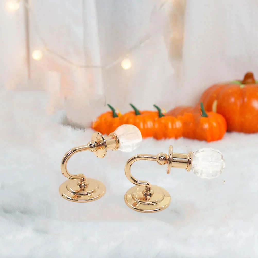 

Dollhouse Wall Lamp Miniature Lamp Model LED Accessories Miniature Furniture Metal Glow Decorations