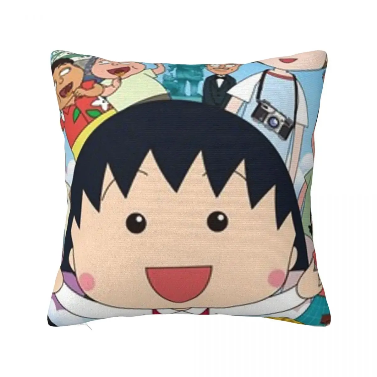 

Chibi Maruko Chan Cartoon Anime Pillowcase Printing Polyester Cushion Cover Decorations Sakura Kyoko Pillow Case Cover Home 18"