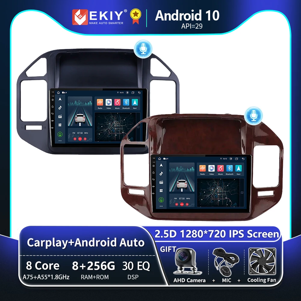 EKIY T8 Car Radio GPS For Mitsubishi Pajero 3 V70 V60 1999 - 2006 Multimedia Video Player Navigator Stereo Auto Android No 2 Din купить по