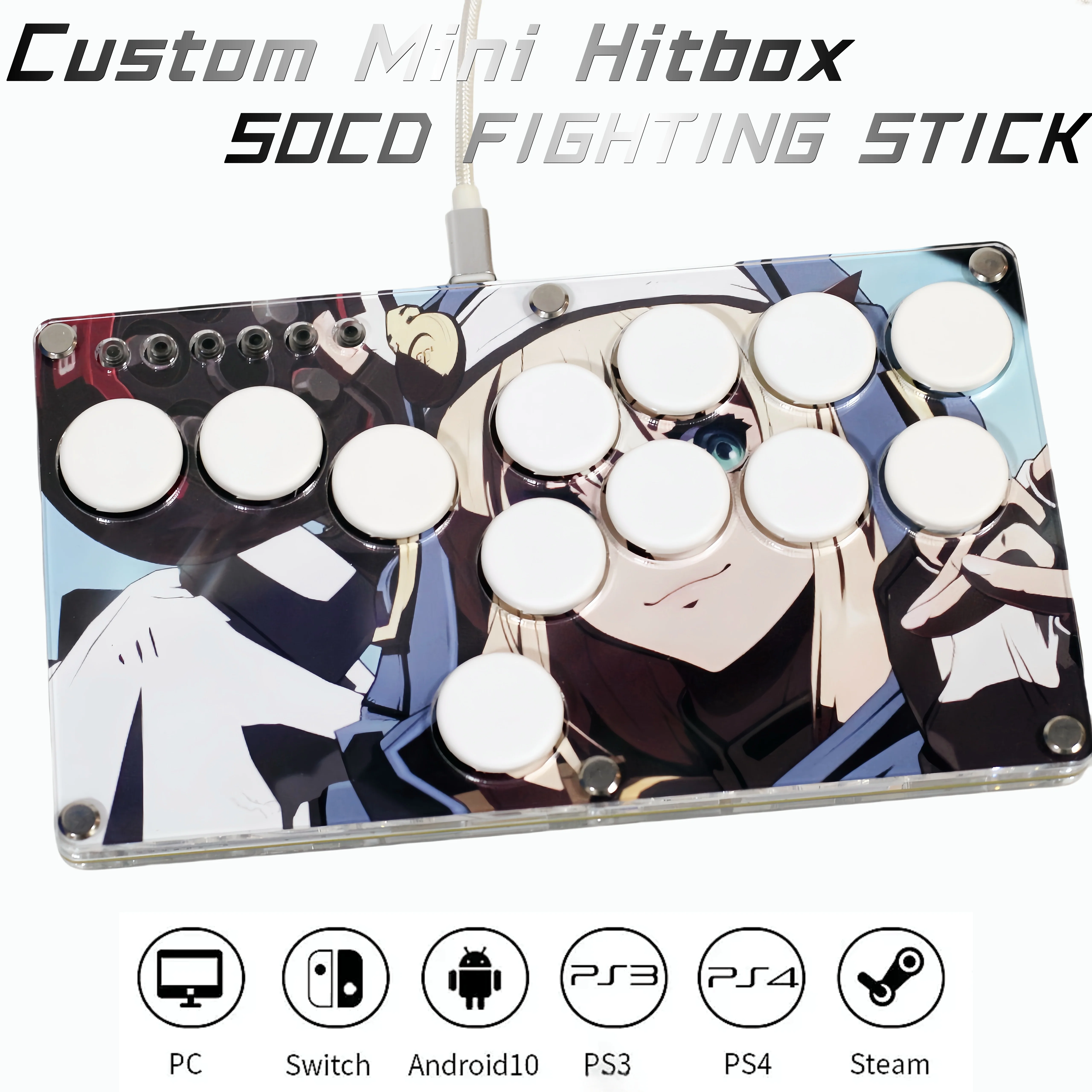 Все кнопки 12-клавишная SOCD аркадная клавиатура Hitbox аркадный контроллер боевых