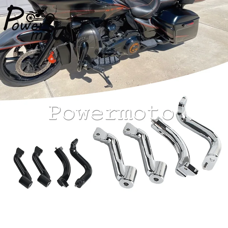 Фото Кронштейн для крепления подножки мотоцикла Harley Touring CVO Road Glide Road King 2017+ (комплект для установки подножки водителя) №1