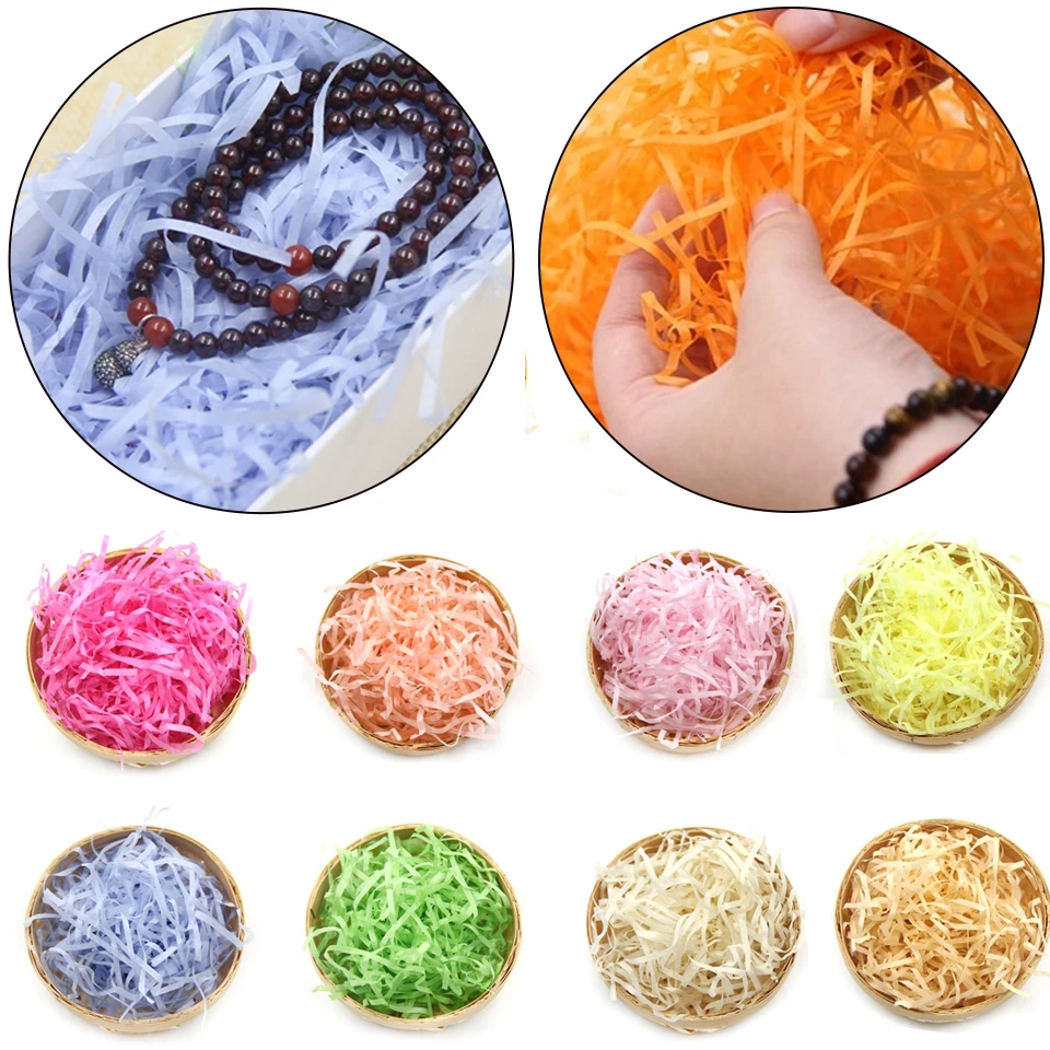 

100g Paper Raffia Shredded Crinkle Confetti Dry Straw DIY Gifts Box Filling Material Supplies Wedding/Birthday Party Decoration