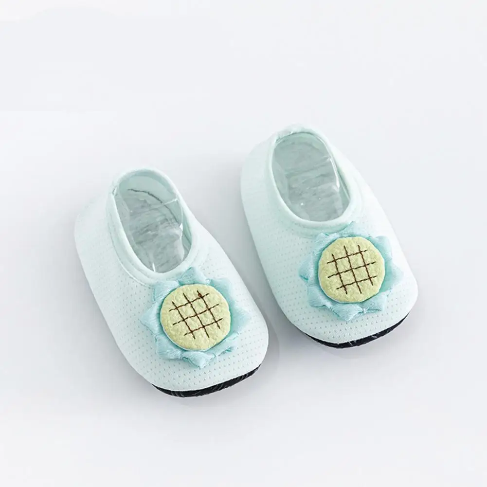 

Mesh Hole Practical Soft Elastic Flower First Walking Shoes Soft Sole Walking Shoes High Elasticity for Infant