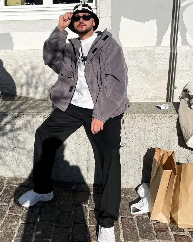 

1:1 Version MARTINE ROSE Polar Fleece Hooded Jacket Men Women Couple Fleece Jacket High Street Hip Hop Casual Oversize Jacket