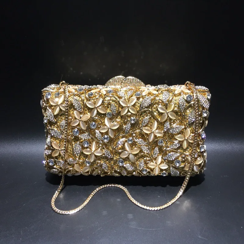 

Золотистый клатч с кристаллами и цветами, сумка-мессенджер с металлической цепочкой и блестками, вечерние сумочки для ужина, модные летние сумки