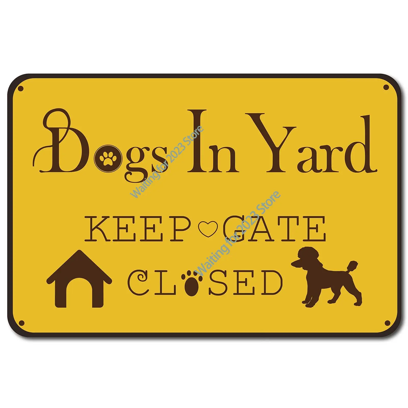 

Metal Tin Sign Please Keep Gate Closed Dogs In Yard Reto Vintage Funny Tin Signs Wall Art Garden House Plaque for Bathroom