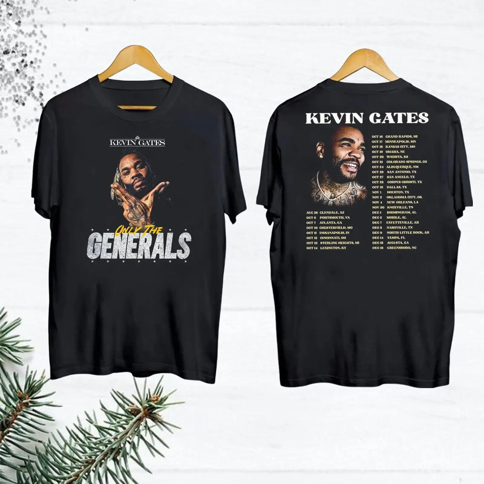 Футболка Kevin Gates Graphic футболка только The Generals Tour 2023 Kevi
