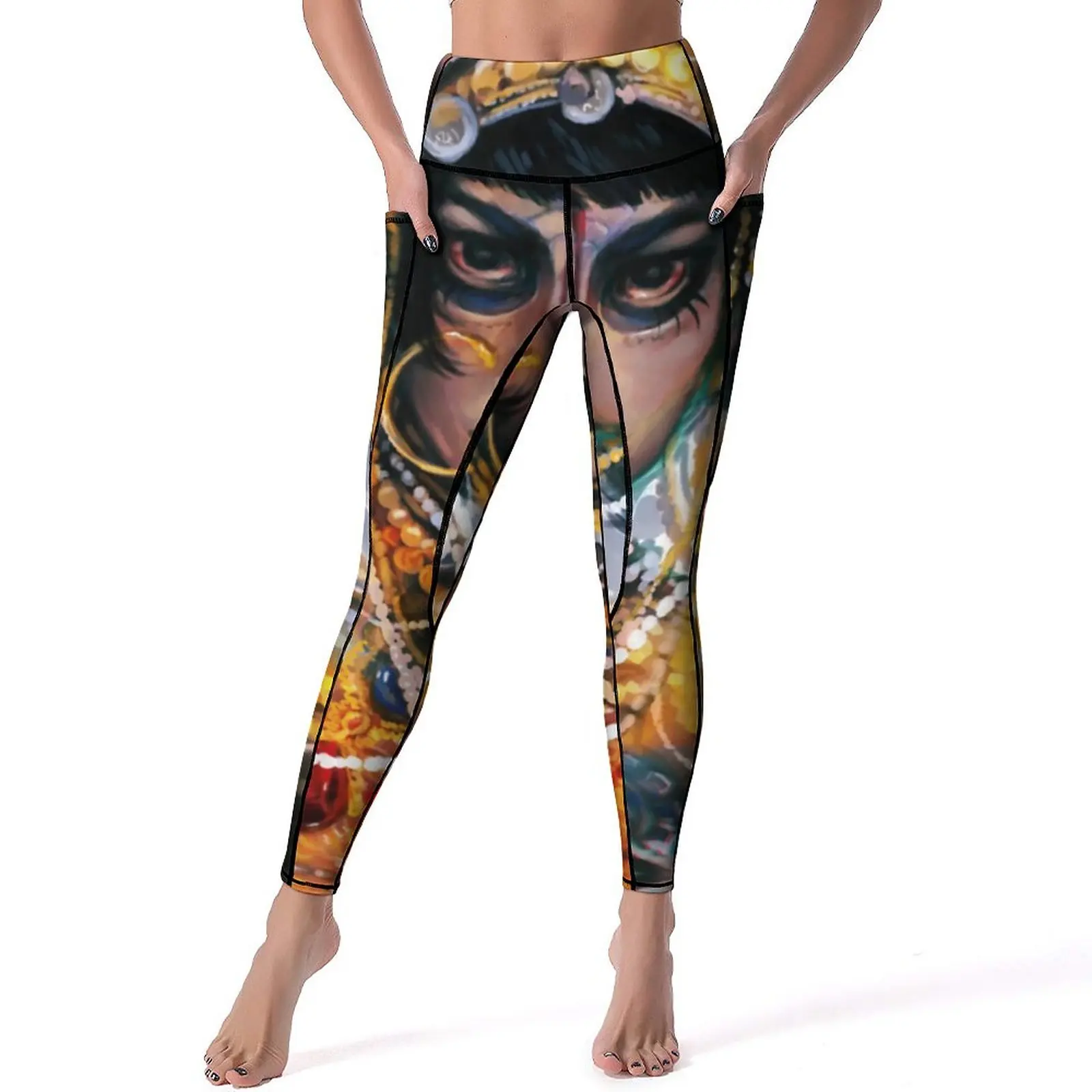 

Jibaro Oil Paint Yoga Pants Sexy Love Death Robots Design Leggings Push Up Fitness Leggins Women Funny Stretch Sport Legging