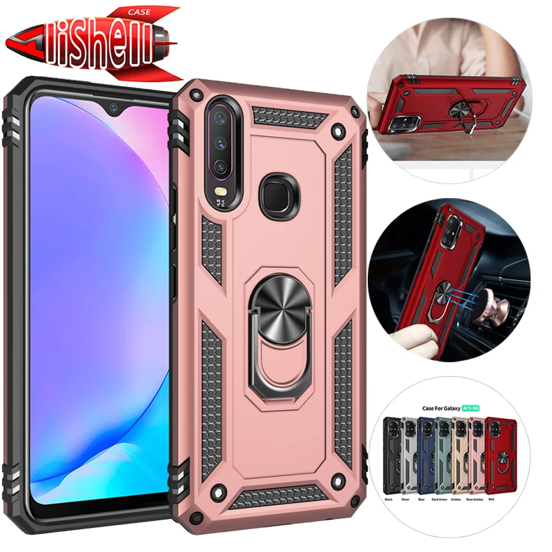 

Alishell Shockproof Anti-drop Phone Case For VIVO V15Pro Y17 Y15 Y12 Magnetic Ring Stand Armor Cover For VIVO NEXS A X21 X23 X27