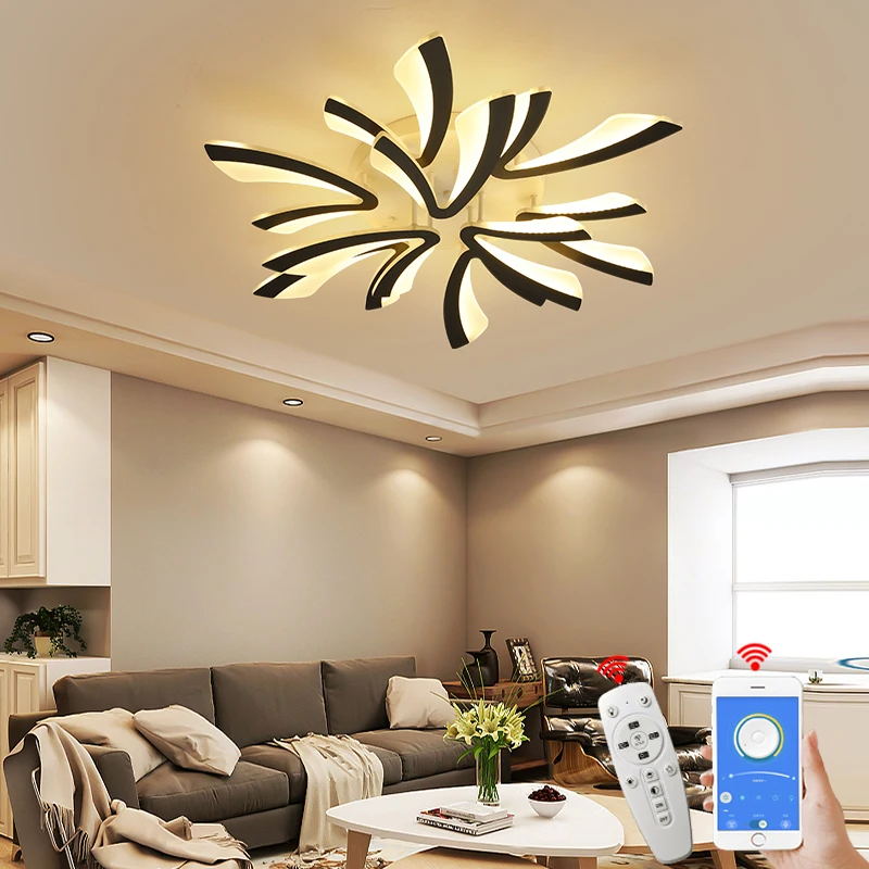 

Black/White Modern led Ceiling Lights For Livingroom Bedroom Studyroom plafondlamp 110-220V home led light ceiling lamp fixtures