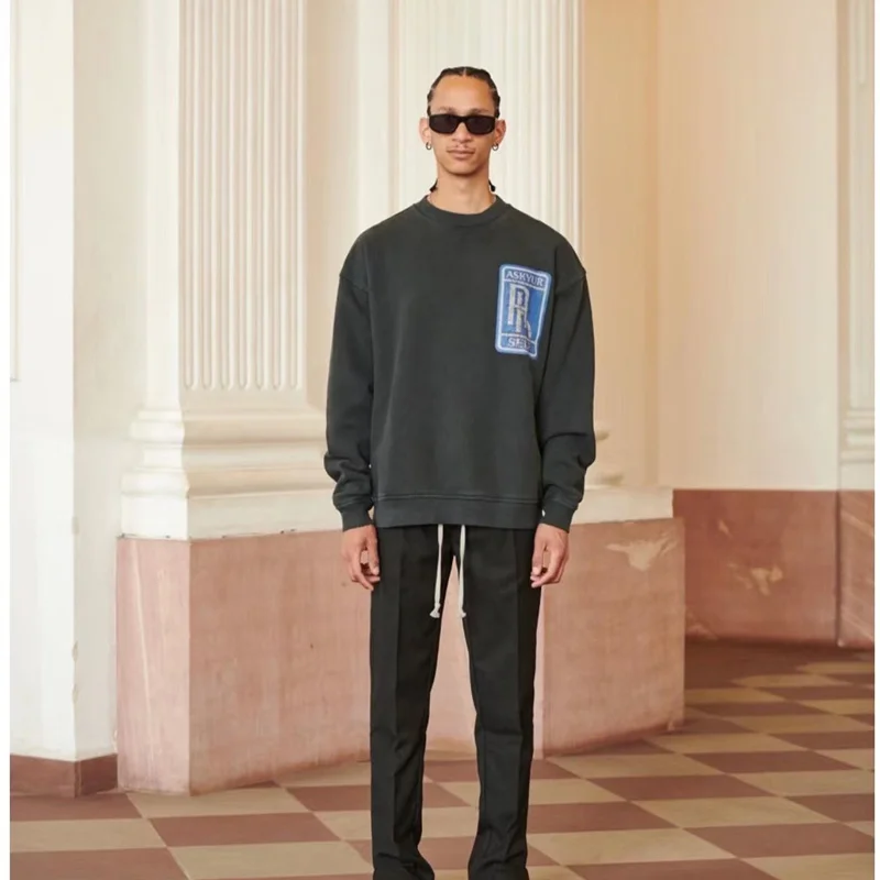 Пуловер Askyurself V11 с принтом трещин и круглым вырезом размер S-XL