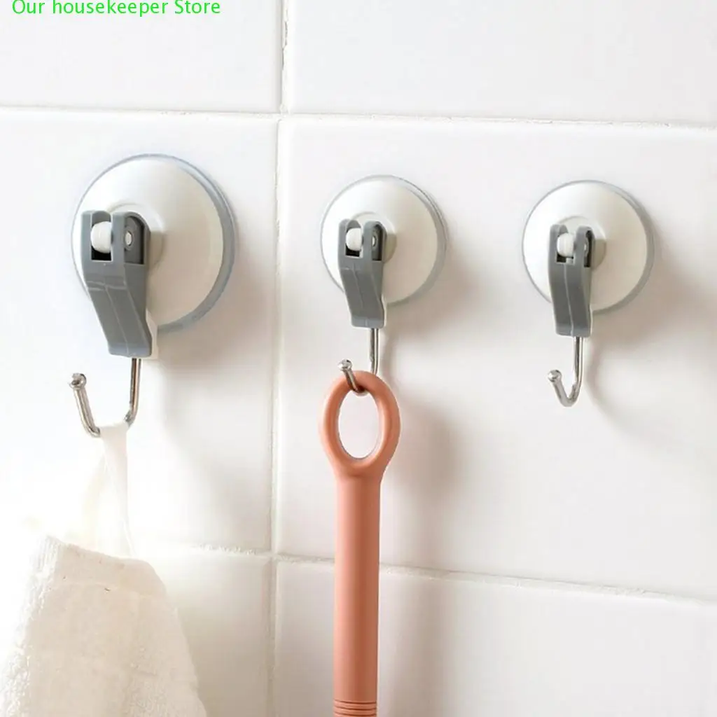 

Bathroom/Kitchen towel hanger Heavy Duty Large Suction Cup Hooks Snap Lever Vacuum key holder wall perchero puerta