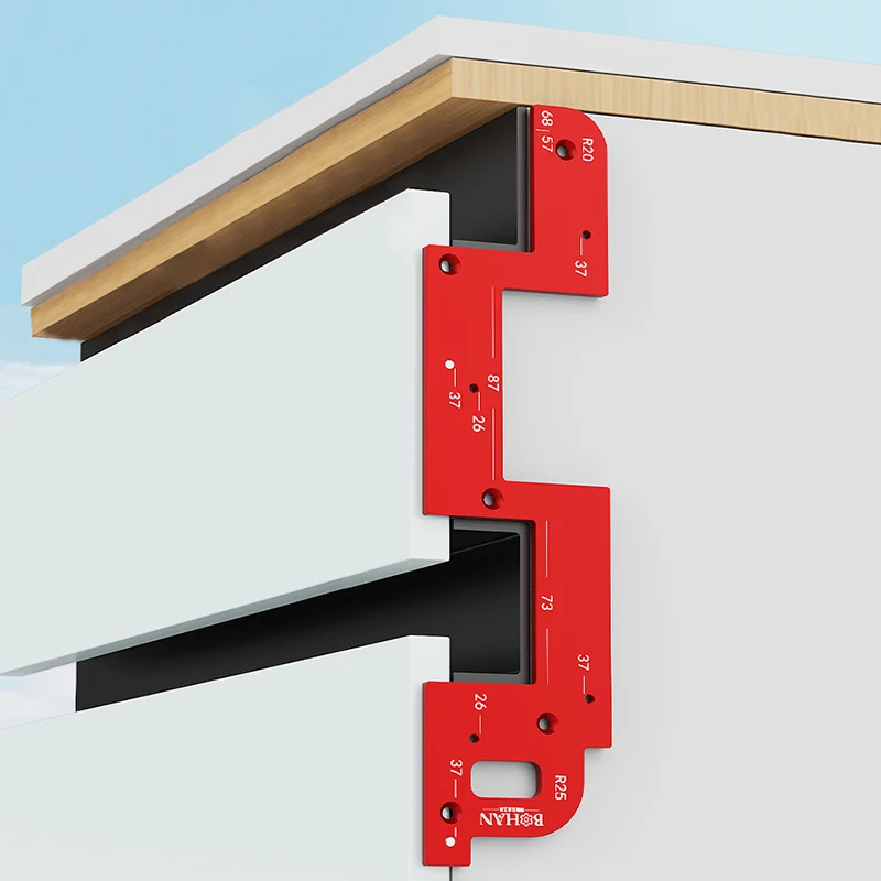 Невидимый шаблон для прорезки встраиваемых ручек шкафа кухонной ручки двери без