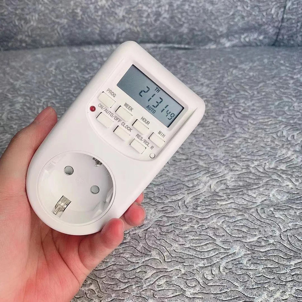 Цифровой таймер с розеткой европейского стандарта еженедельный программируемый