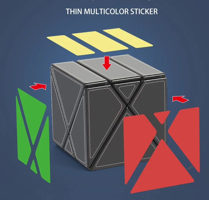 Lanlan X-Cube Skewb Black Cubo Magico пластиковая образовательная головоломка подарок идея