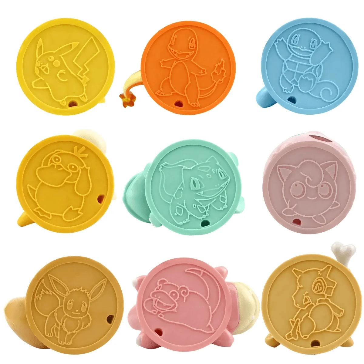 Фото 9-й стиль, натуральная серия Pokemon Cartoon Seal, аниме-фигурки, куклы, игрушки с акриловой коробкой, Пикачу Иви Бульбазавр, милая модель, подарки №4